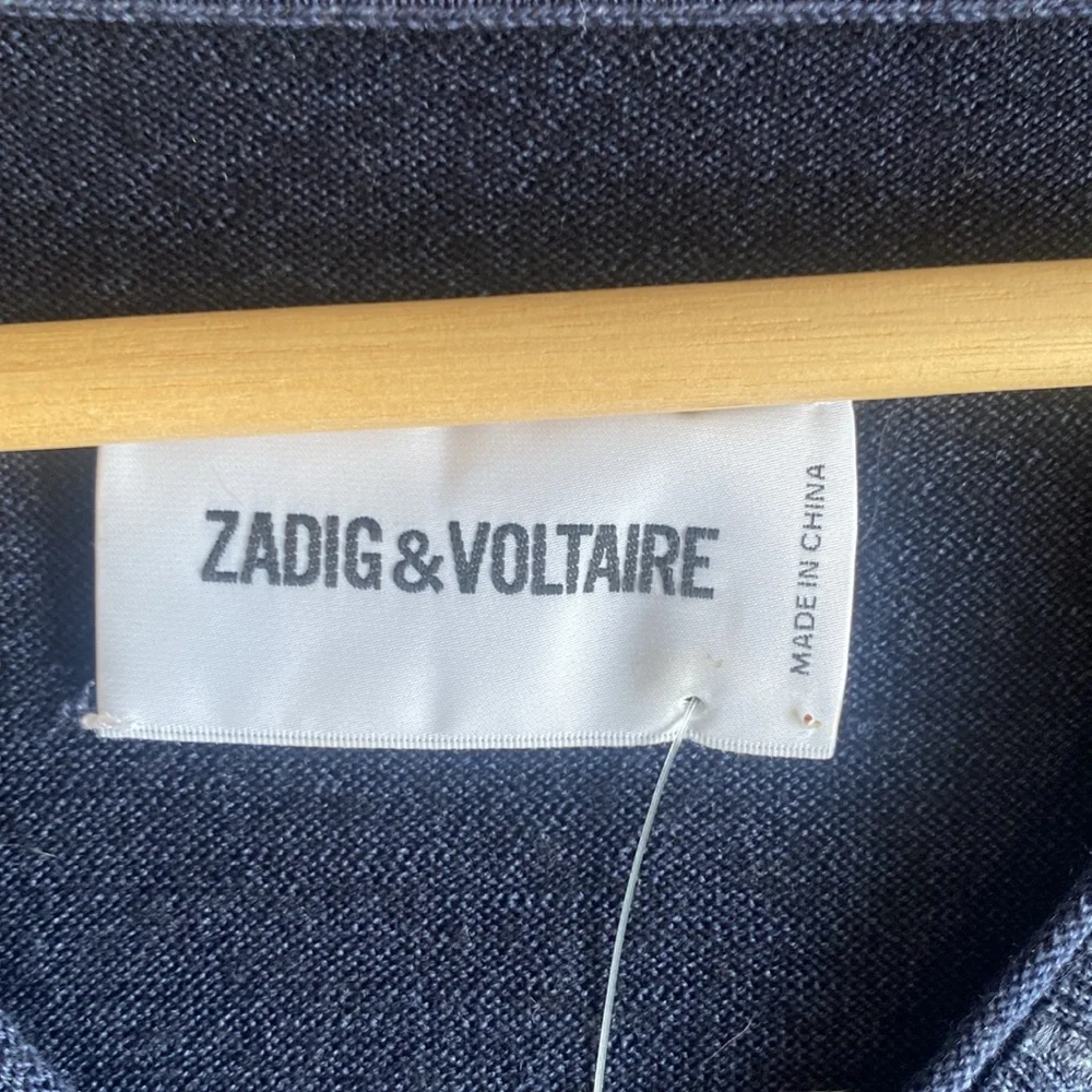 Zadig &Voltaire wool sweater. Navy blue - Picture 3 of 8